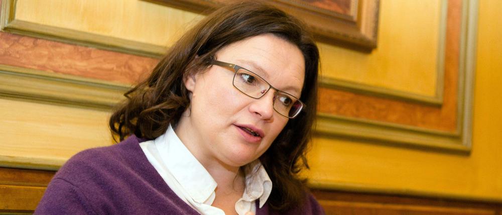 Sozialministerin Andrea Nahles