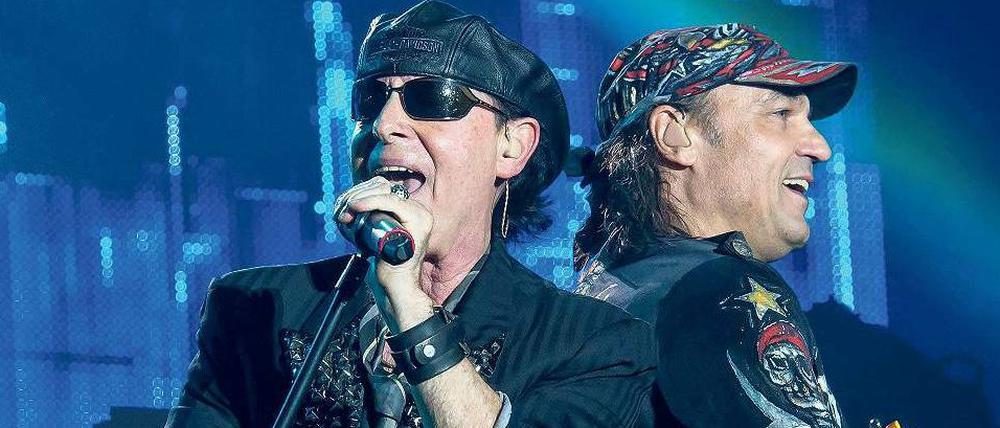 Immer noch hungrig. Sänger Klaus Meine (li.) bei einem Scorpions-Auftritt in Frankreich 2014.