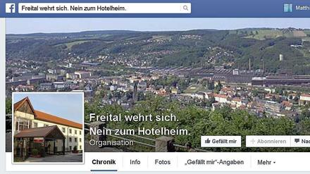 Anti-Flüchtlings-Initiative im sächsischen Freital auf Facebook