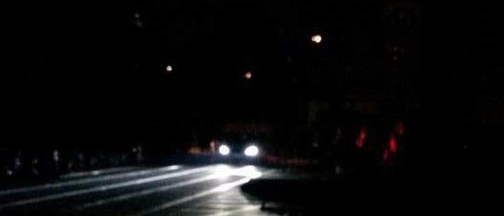 Alles duster: Stromausfall in Mitte am Samstagabend.