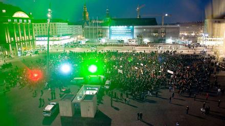 Pegida-Kundgebung im März in Dresden