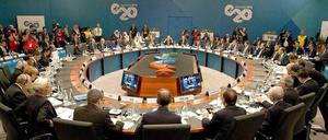 Die Staats- und Regierungschefs beim G-20 Gipfel im November 2014 in Brisbane, Australien.