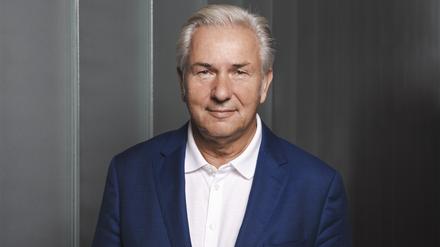 Klaus Wowereit beim Interview im Tagesspiegel-Gebäude.