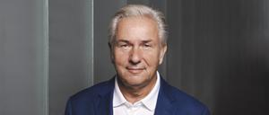 Klaus Wowereit beim Interview im Tagesspiegel-Gebäude.