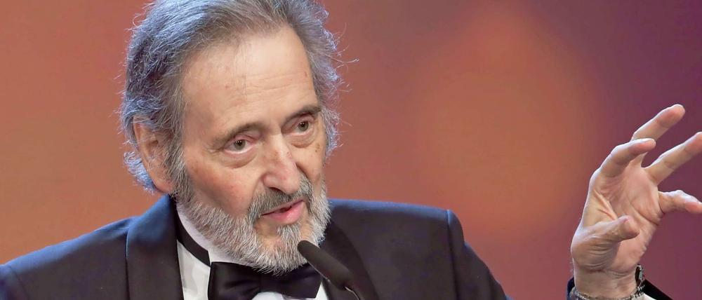 Helmut Dietl bei der Lola-Gala 2014, er wurde mit dem Preis fürs Lebenswerk geehrt.