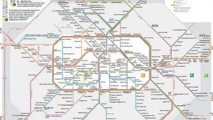 Große Spinne, kleiner Scherz, große Mühe. Alle U- und S-Bahnhöfe wurden neu benannt.