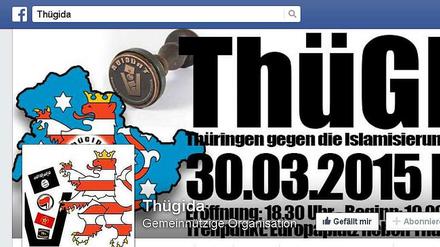 Thügida-Seite auf Facebook