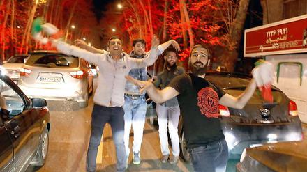 Viele Iraner bejubelten die Lösung des Konflikts auf den Straßen wie hier in Teheran. 