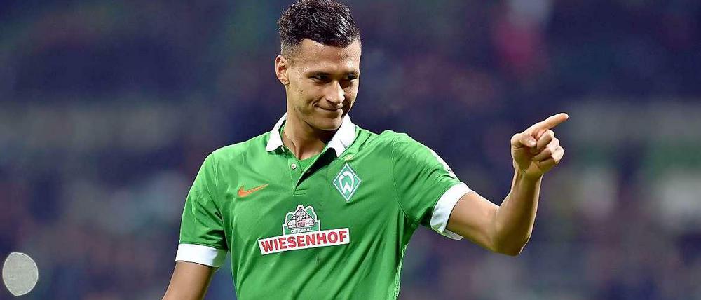 Und jetzt dort hin: Davie Selke wechselt nach der Saison von Werder Bremen zu RB Leipzig.