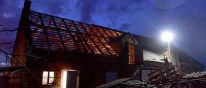 Sturm "Niklas" hat ein Haus in Polen abgedeckt. 
