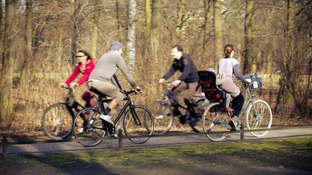 Radverkehr im Tiergarten.
