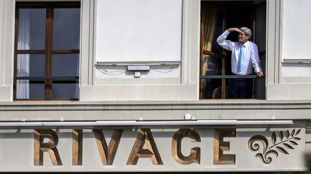 US-Außenminister John Kerry am Rande der Atomverhandlungen in Lausanne.