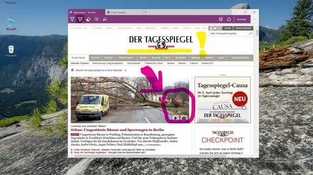 Der neue Internet-Browser von Microsoft heißt Spartan. Mit ihm lassen sich Webseiten markieren und kommentieren.