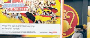 The games must go on. An einigen Stellen wird mit Plakaten und Logos noch für die verlorene Bewerbung geworben. 