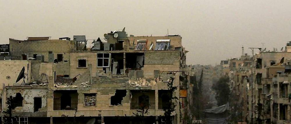 Verwüstet. Die Stadt Aleppo in Syrien.