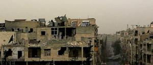 Verwüstet. Die Stadt Aleppo in Syrien.
