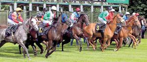 Startklar. Auf der Galopprennbahn Hoppegarten beginnt zu Ostern die Saison mit einem Rennen und einem Fest.