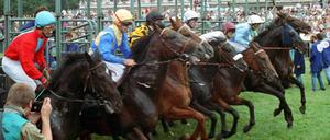 Als alle noch guter Hoffnung waren. Ein Bild vom ersten Deutsch-Deutschen Renntag in Hoppegarten am 31. März 1990. 