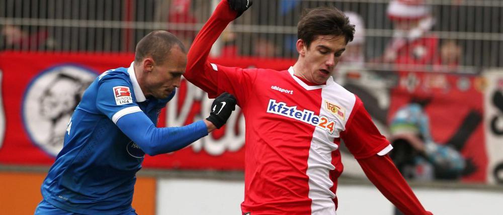 Selbstvertrauen: Valmir Sulejmani (r.) am Ball für Union Berlin.