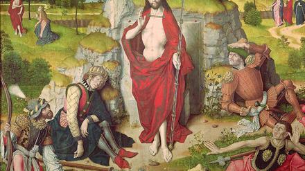 Zurück ins Leben. Am dritten Tag ist Jesus auferstanden von Toten – so steht es in der Bibel, so malte es Albrecht Bouts (1473-1549). Ob die meisten Theologen wirklich glauben, dass es sich zu zugetragen hat, ist zweifelhaft. 