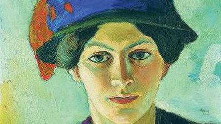 August Mackes „Frau des Künstlers mit Hut“ (1909)