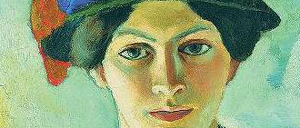 August Mackes „Frau des Künstlers mit Hut“ (1909)