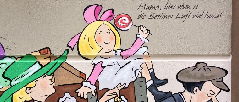 Diese Wand gehört zum italienischen Restaurant "Cenacolo".