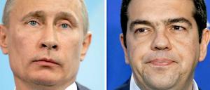 Treffen in Moskau. Wladimir Putin, Alexis Tsipras.