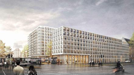 Die Mauer - wird erweitert: So sieht der Sieger-Entwurf von Winking Froh Architekten BDA für den Stralauer Platz 13 aus.