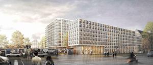 Die Mauer - wird erweitert: So sieht der Sieger-Entwurf von Winking Froh Architekten BDA für den Stralauer Platz 13 aus.