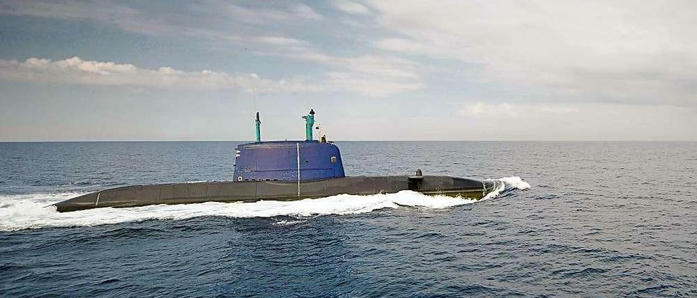 Ein israelisches U-Boot vom Typ Dolphin 212 (Foto vom 19.01.2011).
