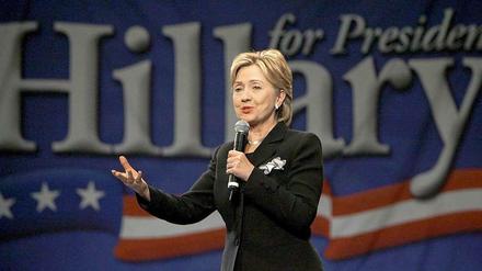 Könnte Obama beerben: Hillary Clinton, hier bei ihrem ersten Versuch im Jahr 2007