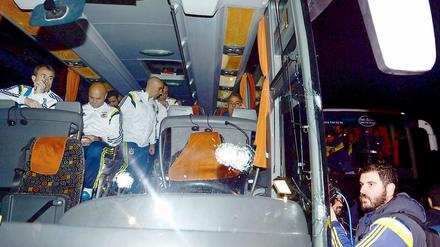 Der Fenerbahce-Bus in der Tatnacht.