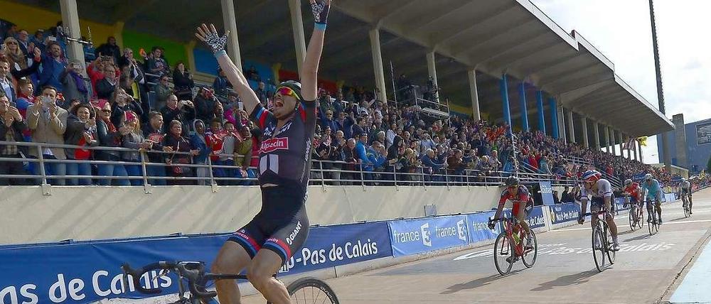 John Degenkolb bei seiner historischen Zieleinfahrt.