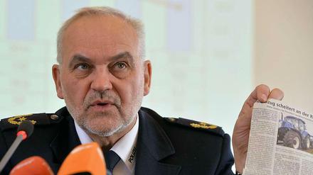 Belastete Region. Vize-Polizeichef Bernd Halle bei der Vorstellung der Zahlen in Potsdam.