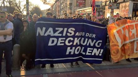 Proteste gegen eine NPD-Demo (Archivfoto) 