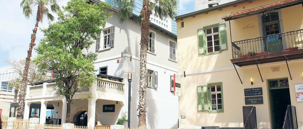 In altem Schick. 37 renovierte Häuser des ehemaligen Schwabendorfes stehen heute zwischen den Hochhäusern von Tel Aviv.