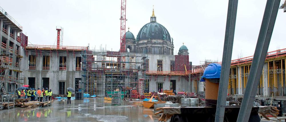 Baustelle im Schlüterhof des Berliner Schlosses