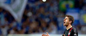Schrei lass nach. Thomas Müller im falschen Spiel.