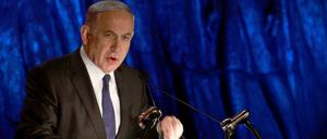 Israels Premier Benjamin Netanjahu prangert aus Anlass des Holocaust-Gedenktags den Iran an. 