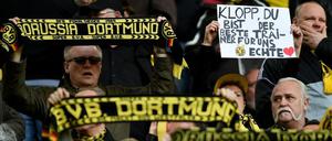 Unterstützung: Die Fans von Borussia Dortmund reagieren mit Verständnis und Dankbarkeit auf den bevorstehenden Abschied von Trainer Jürgen Klopp.