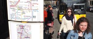Ersatzverkehr zwischen den U-Bahnhöfen Gleisdreieck und Potsdamer Platz.