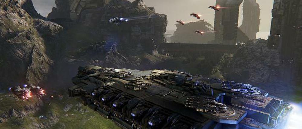 Das Computerspiel "Dreadnought" wird im Berliner Studio Yager entwickelt. 40 Mitarbeiter sitzen an dem Projekt.