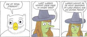 Tragikomisch: Eine Seite aus "Hexe Total".