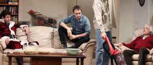 Das Symbol der Entmannung hier in ekstatischem Rot: ein Staubsauger. 