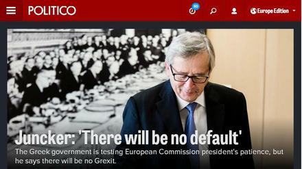Der europäische Ableger von "Politico" startet mit einem Interview mit EU-Kommissionschef Juncker.