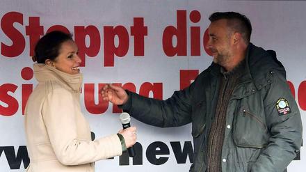 Pegida-Aktivisten Tatjana Festerling und Lutz Bachmann.