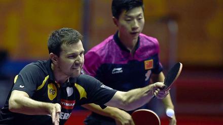 Aus der Traum: Timo Boll ist bei der Tischtennis-WM mit seinem neuen Partner Ma Long bereits frühzeitig ausgeschieden.