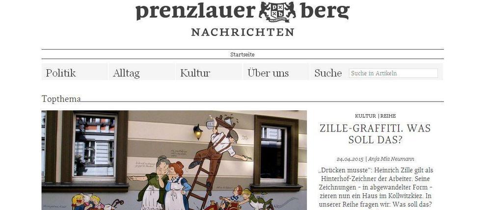 Von der Straße. Auf Prenzlauer Berg Nachrichten können Anwohner lesen, was im Kiez los ist.
