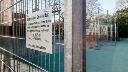 Bolzplatz an einer Schule in Hamburg